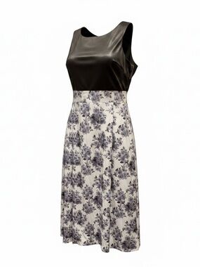 Custom Made Floral Black and White Roses Dress
